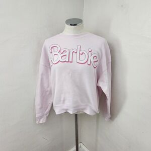 Grayson‎ Threads Barbie Logo Sweatshirt Light Pink Crewneck Pullover Women's S